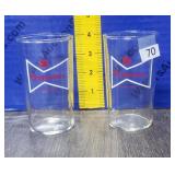 2 Vintage Budweiser Glasses 2 Vintage Budweiser Glasses