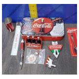 Coke Tin with Coke Items. Coke Tin with Coke Items.