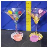 2 Lolita Martini Glasses