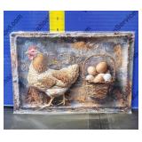 Metal Chicken Wall Art