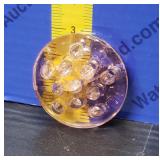 Vintage Pink Depression Glass Floral Frog