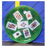 Glass Playing Cards Themed  Serving Tray