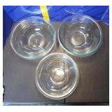 3 Pyrex Mixing Bowls