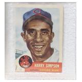 Vintage Topps Harry Simpson  Baseball Card