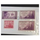 Vintage US Postage stamps Mystic 3 Cent