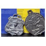 2 Pewter Boy Scout Key Fobs