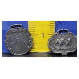 2 Pewter Coca-Cola Key Fobs