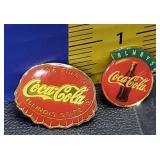 2 Coca-Cola Lapel Pins