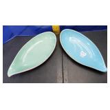 2 Vintage McCoy Pottery  Relish Dishes