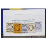 Set of 5 Husseys Post Time  Clock Labels