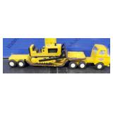 VINTAGE Mini Tonka Lowboy Semi /with Dozer.