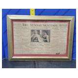 VINTAGE HEADLINES of MILWAUKEE SENTINEL