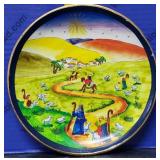 Handpainted Christmas Plate Peru