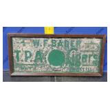 VINTAGE Quincy Glass Cigar Sign.