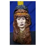 Plaster Native American Figurine