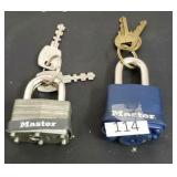 2 Master Locks with keys.