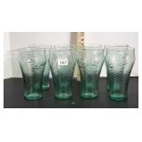 8 Coke glasses.