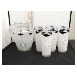 Mid Century Snowflake Drink Set