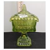 Vintage  Green Glass Candy Dish