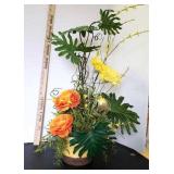 Decorative flowers in pot.
