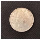 1883 V nickel, extra fine no cents