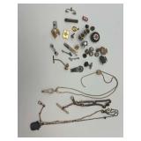 Assorted service pins, tie clips, etc.
