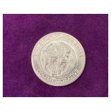 1974 one troy ounce .999 fine silver 'The Right to Bear Arms' coin