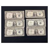 Group of $1 silver certificates