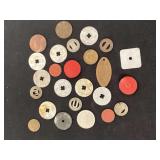 Sales Tax tokens, elongated cent
