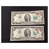 First Day of Issue with stamp 1976 $2 bills