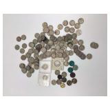 Assortment of nickels, Buffalo, V, War Time, etc.