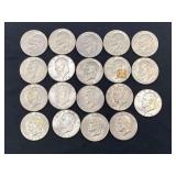 19 Eisenhower dollars