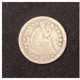 1854 half dime with arrows
