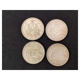 Australian and Canadian silver half dollars
