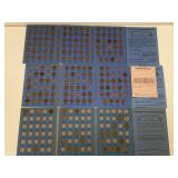 6 Lincoln Head Cent albums, not complete