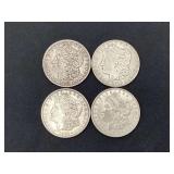4 Morgan silver dollars