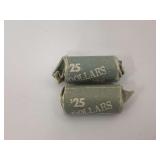2 rolls of Susan B. Anthony dollars