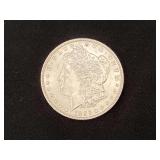 1896 Morgan silver dollar