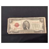 $2 bill series 1928F, large two