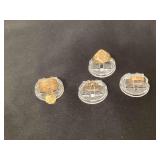 (4) 14K gold rings, sizes 1 1/4, 2 1/2, 7 and 4 3/4