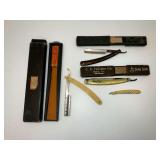 Straight razors in cases