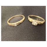 14K diamond wedding set