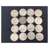 16 Eisenhower dollars