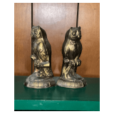Owl book ends, 8' T.