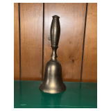 Brass school bell, 11' T.