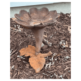 Cast iron bird feeder, 13' T.