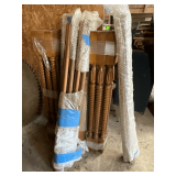 Wooden balusters and railing pieces