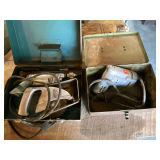 Black & Decker 1/4' utility drill and Hi-Power Model 77J electric drill with trim saw attachment