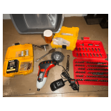 Black & Decker cordless screwdriver, bits, etc.