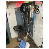 Music stand , stage table, set of Caliphone headphones and Proel speaker stand